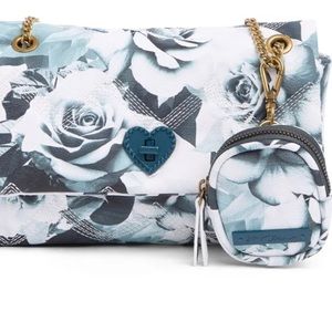 NWT Betsey Johnson Zac Floral Convertible Quilted Shoulder Bag